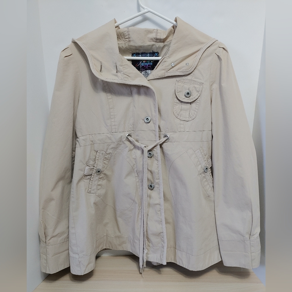 Jack BB Dakota Spring Jacket with drawstring waist size M Beige